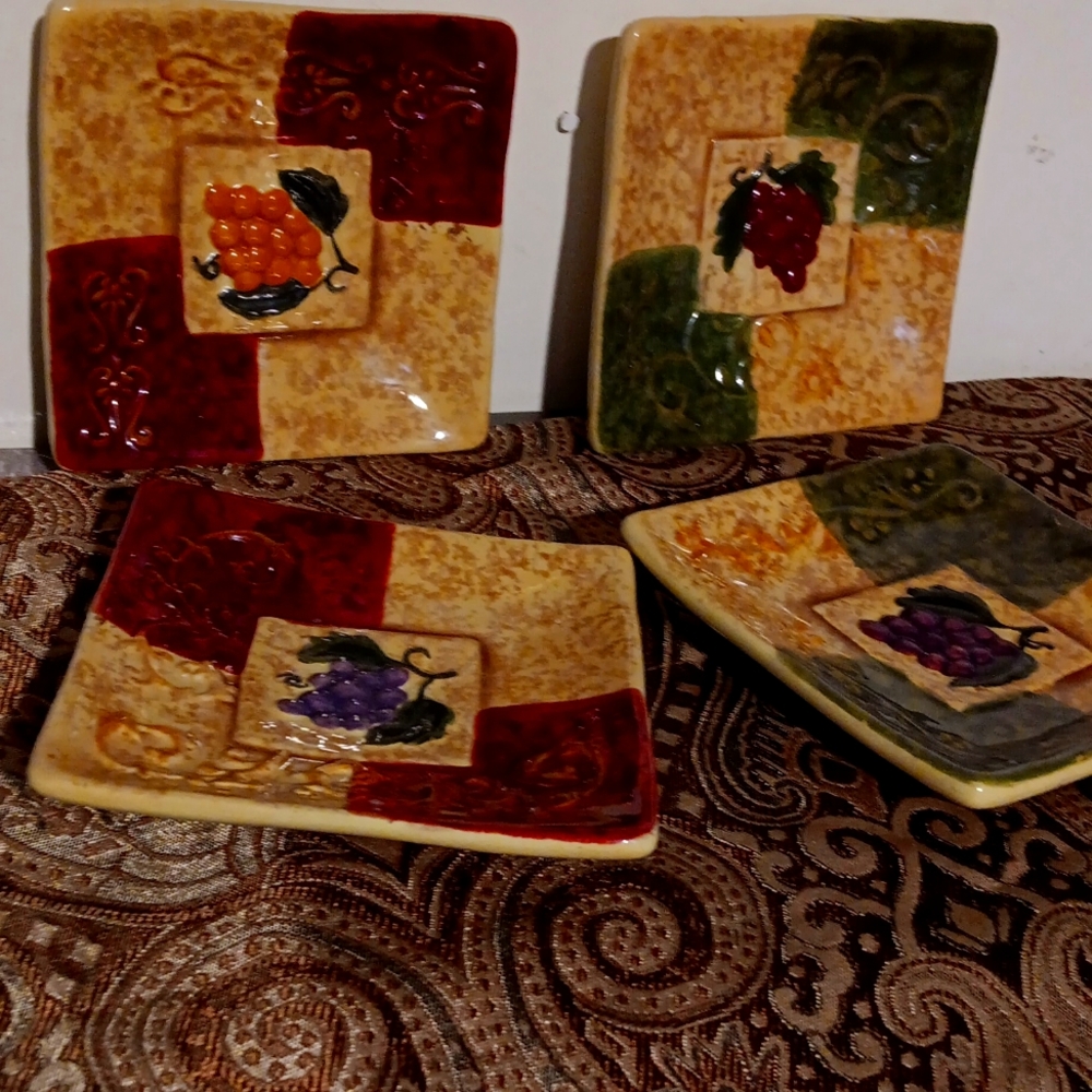 MMW MARKET GRAPE MOTIF COASTERS